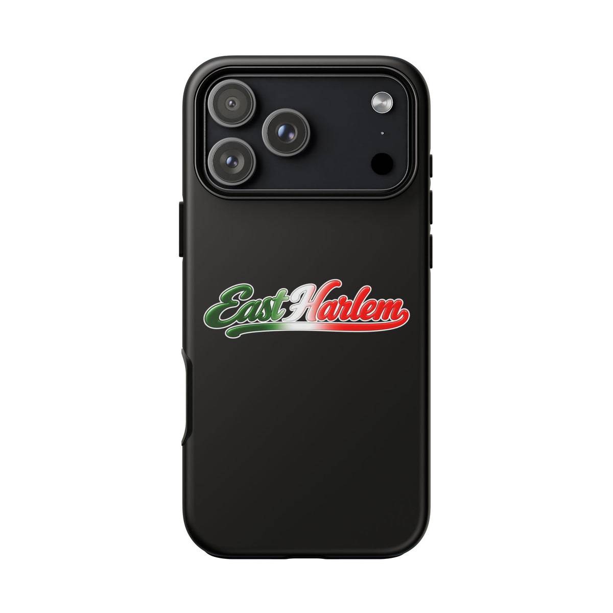 East Harlem Black Phone Case, Tough Cases for iPhone, Gift for Italians, Stylish Phone Cover, Unique Phone Accessory