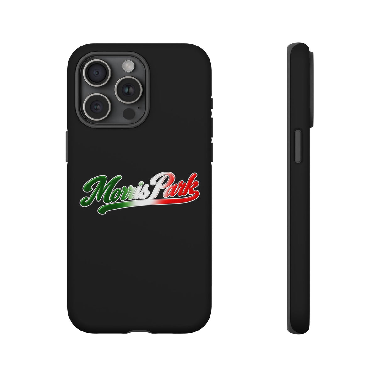 Morris Park Black Phone Case, Tough Cases for iPhone, Gift for Italians, Stylish Phone Cover, Unique Phone Accessory