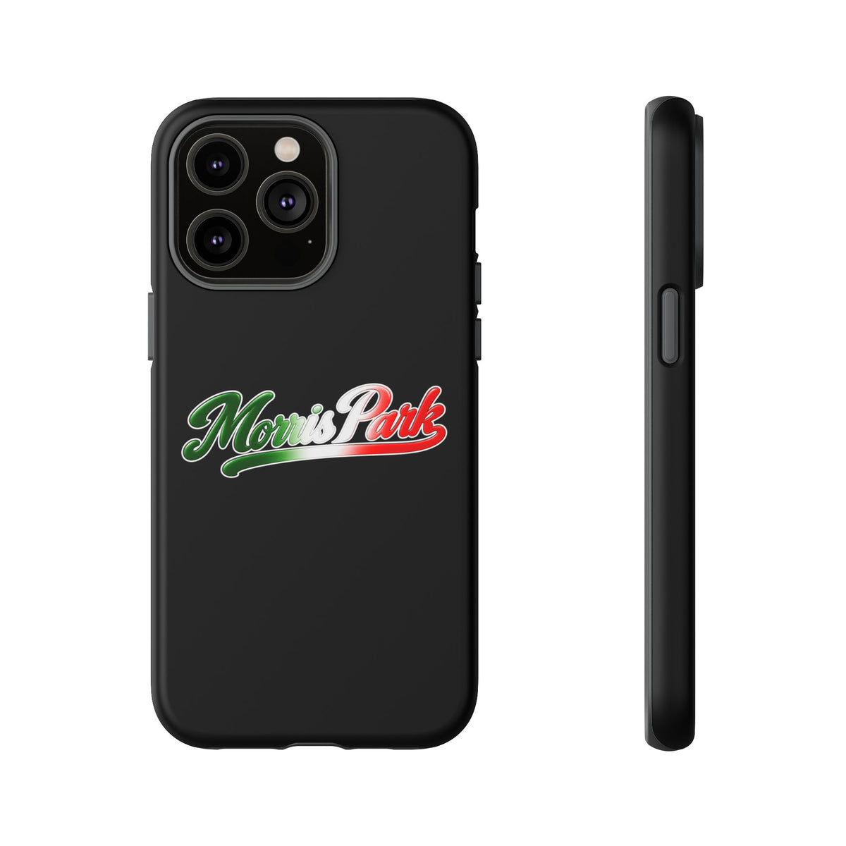 Morris Park Black Phone Case, Tough Cases for iPhone, Gift for Italians, Stylish Phone Cover, Unique Phone Accessory