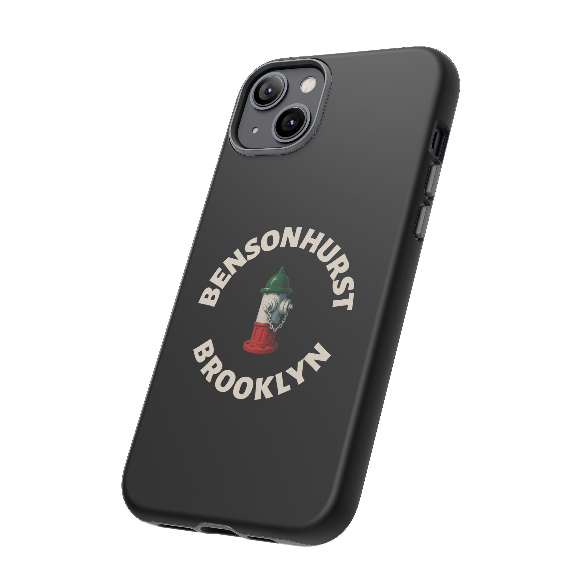 Bensonhurst Brooklyn Black Phone Case, Tough Cases for iPhone, Gift for Italians, Stylish Phone Cover, Unique Phone Accessory