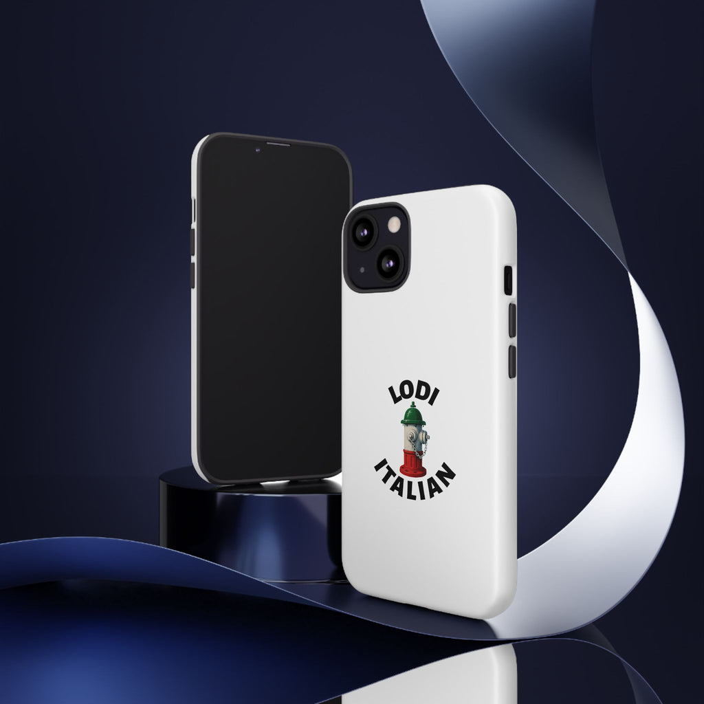 Lodi Italian White Phone Case, Urban Style Phone Cover, Tough Smartphone Case, Gift for Italian Heritage, Fun Streetwear Accessories