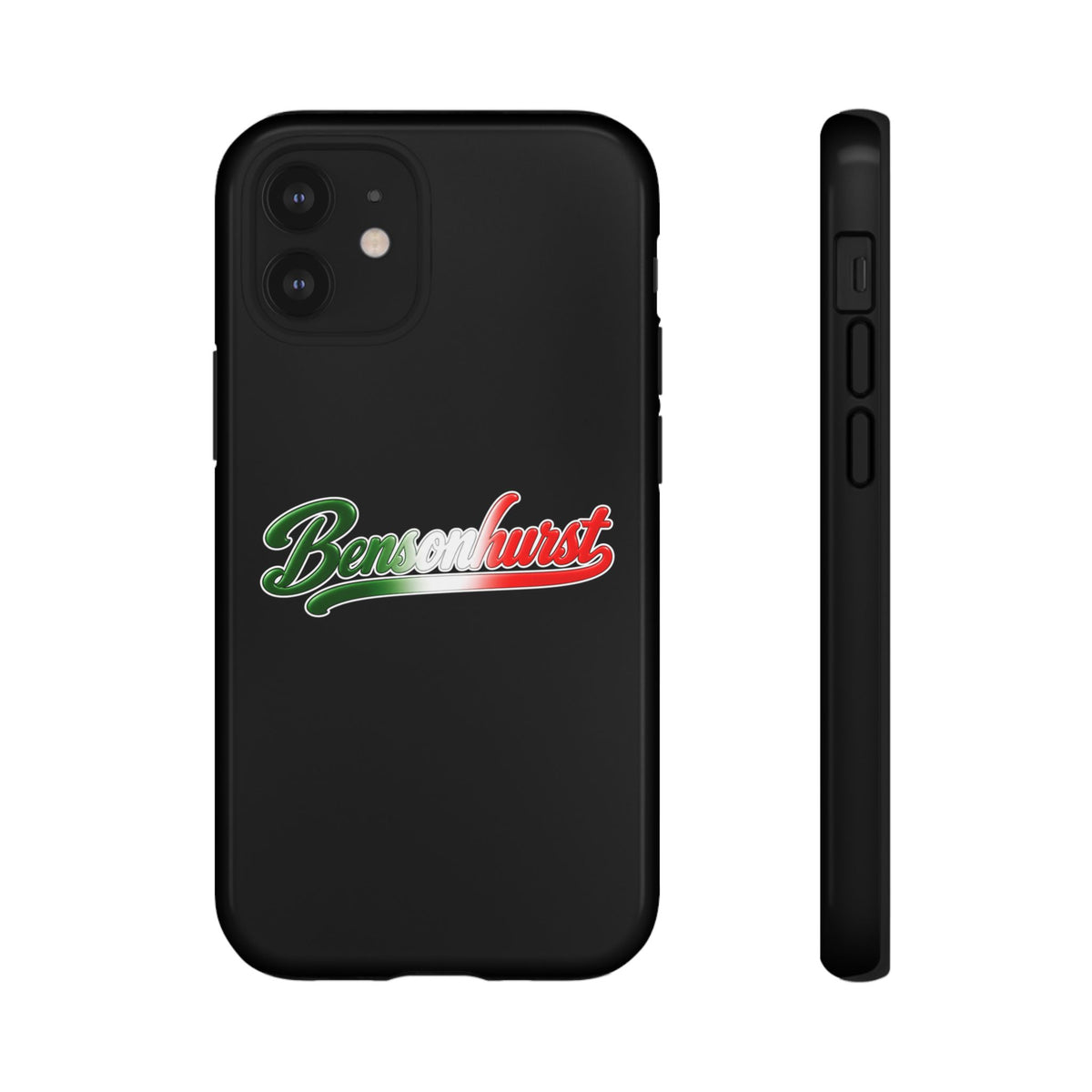 Bensonhurst Black Phone Case, Tough Cases for iPhone, Gift for Italians, Stylish Phone Cover, Unique Phone Accessory