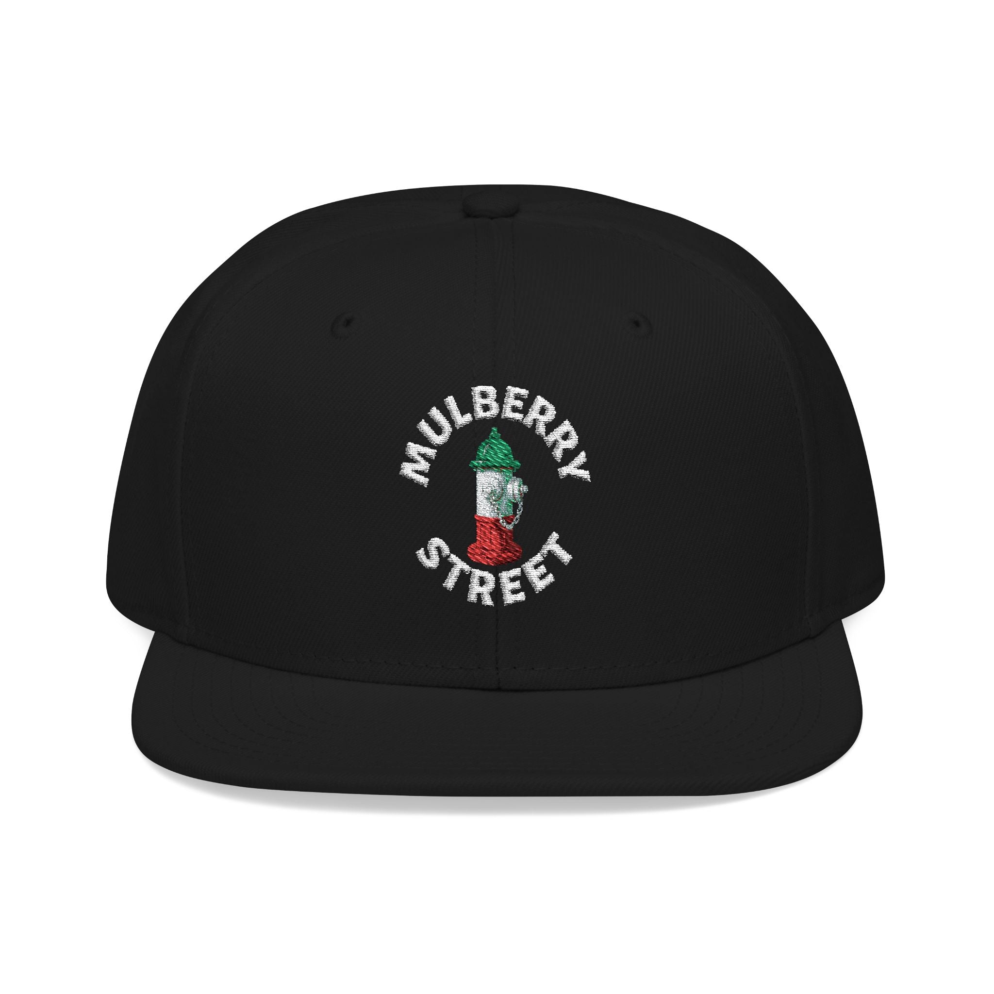 Mulberry Street Embroidered Snapback Hat | Street Sign Patch Cap