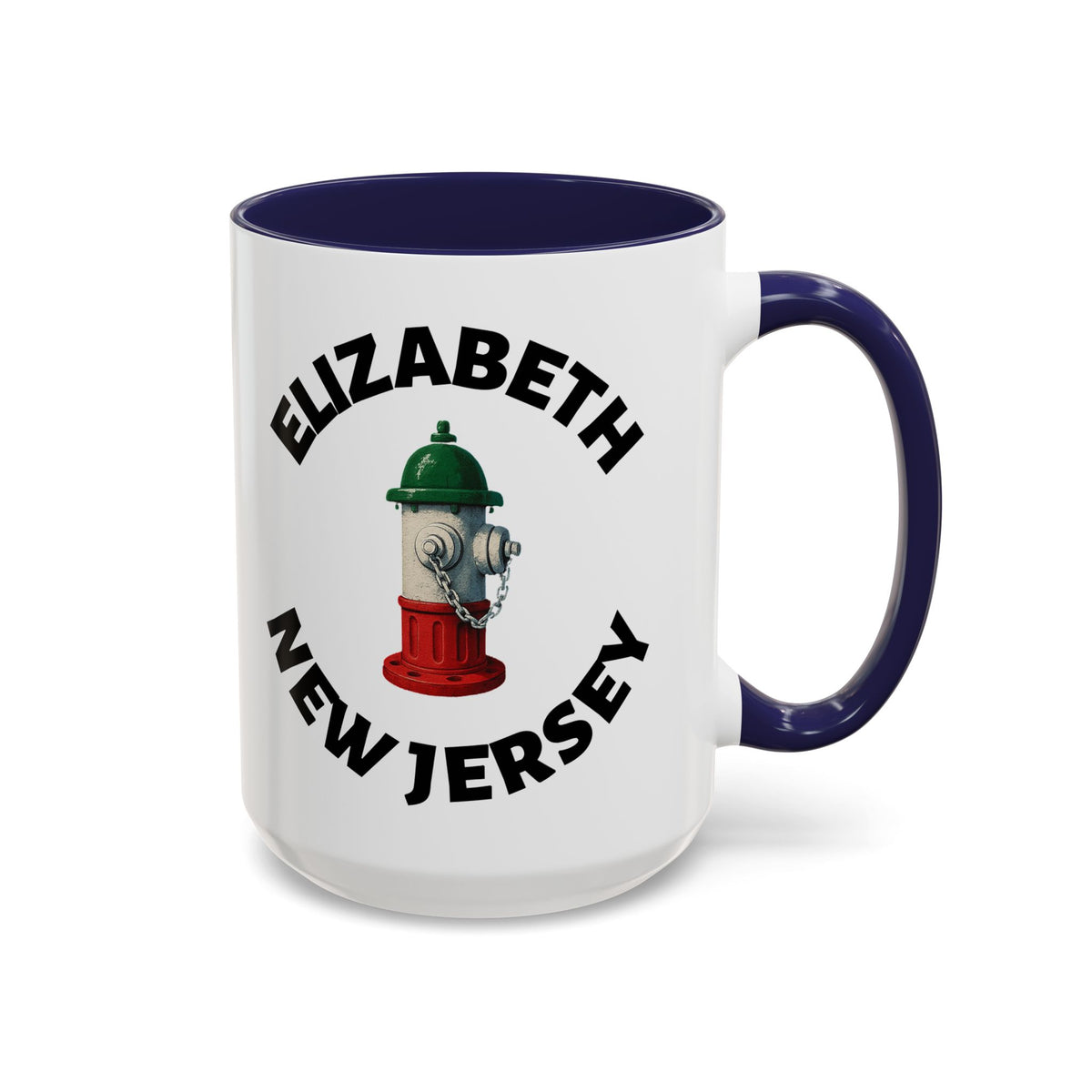 Coffee Mug - Elizabeth with Fire Hydrant Design, Unique Gift for Italians