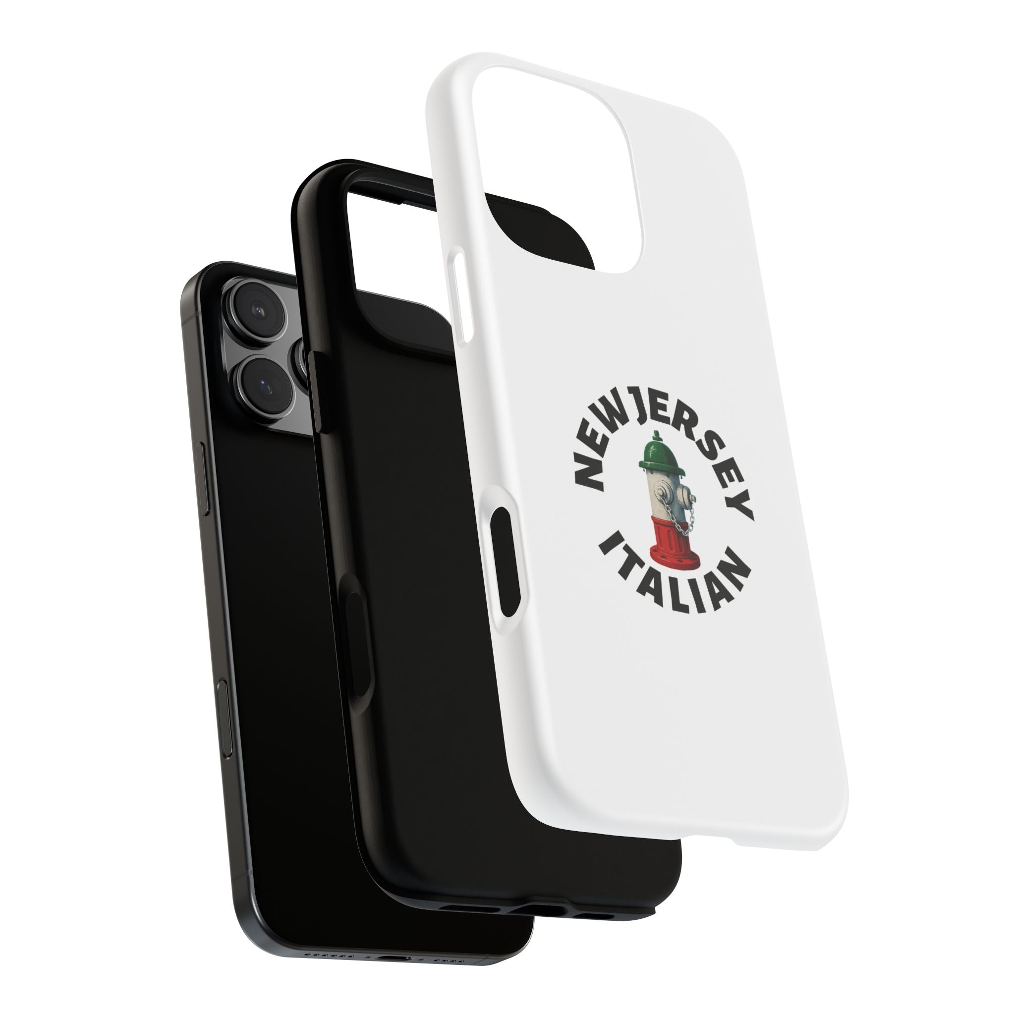 New Jersey Italian White Phone Case, Urban Style Phone Cover, Tough Smartphone Case, Gift for Italian Heritage, Fun Streetwear Accessories