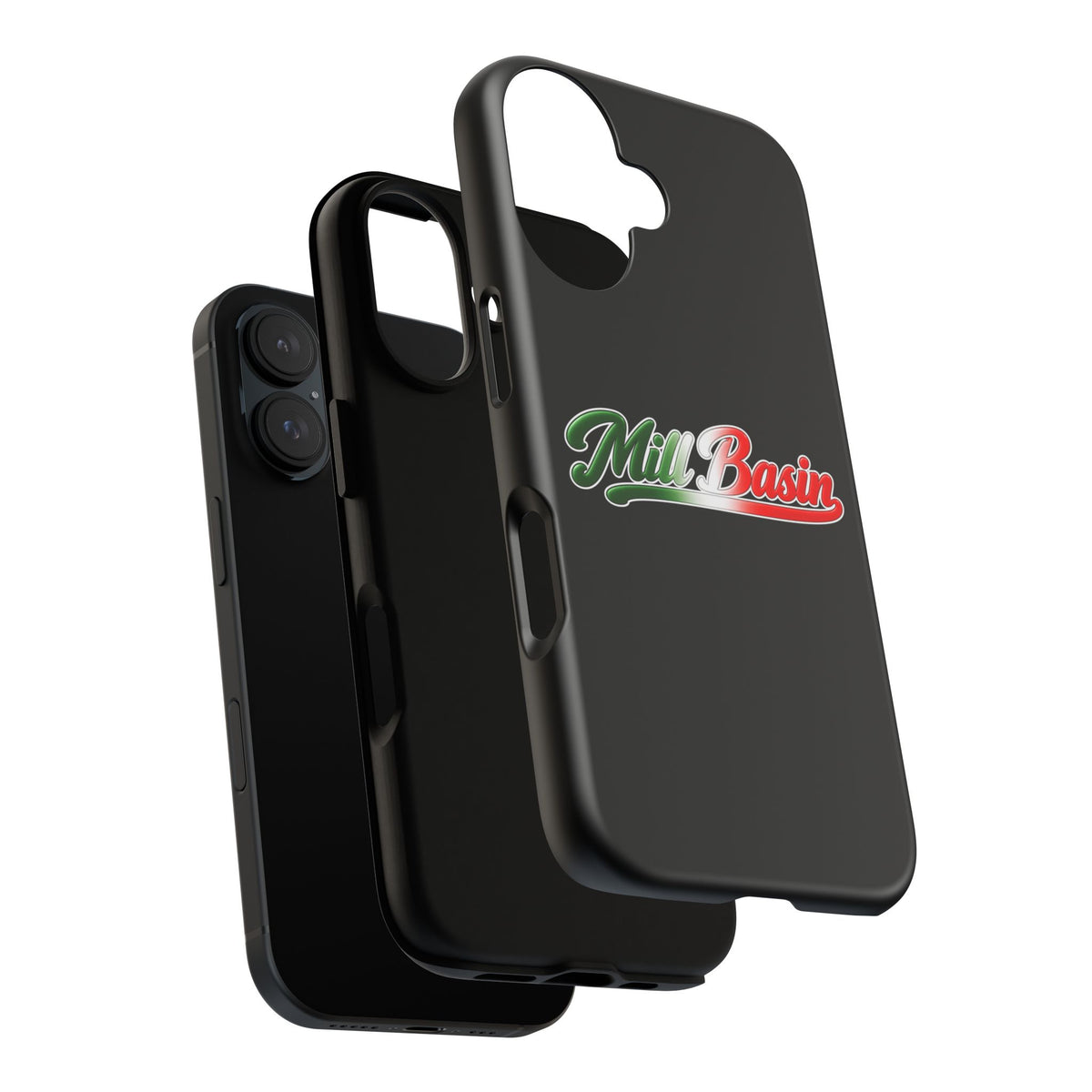 Mill Basin Black Phone Case, Tough Cases for iPhone, Gift for Italians, Stylish Phone Cover, Unique Phone Accessory