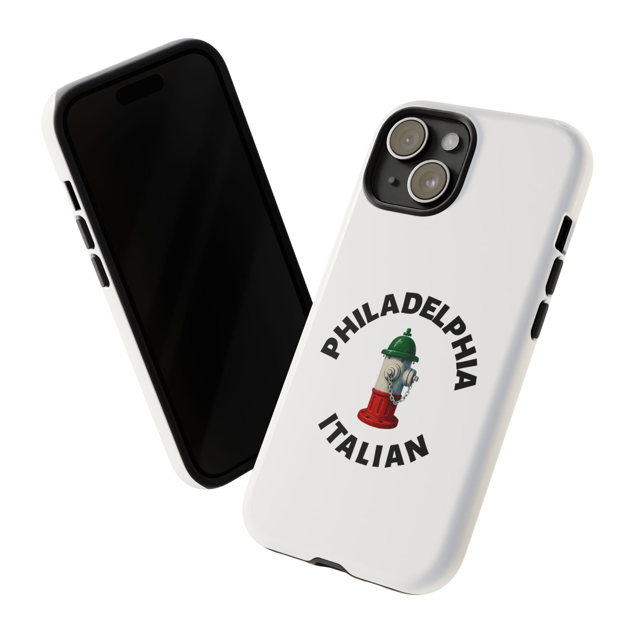 Philadelphia Italian White Phone Case, Urban Style Phone Cover, Tough Smartphone Case, Gift for Italian Heritage, Fun Streetwear Accessories