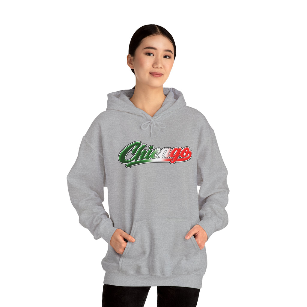 Chicago Hoodie — Italian Flag Script Pullover