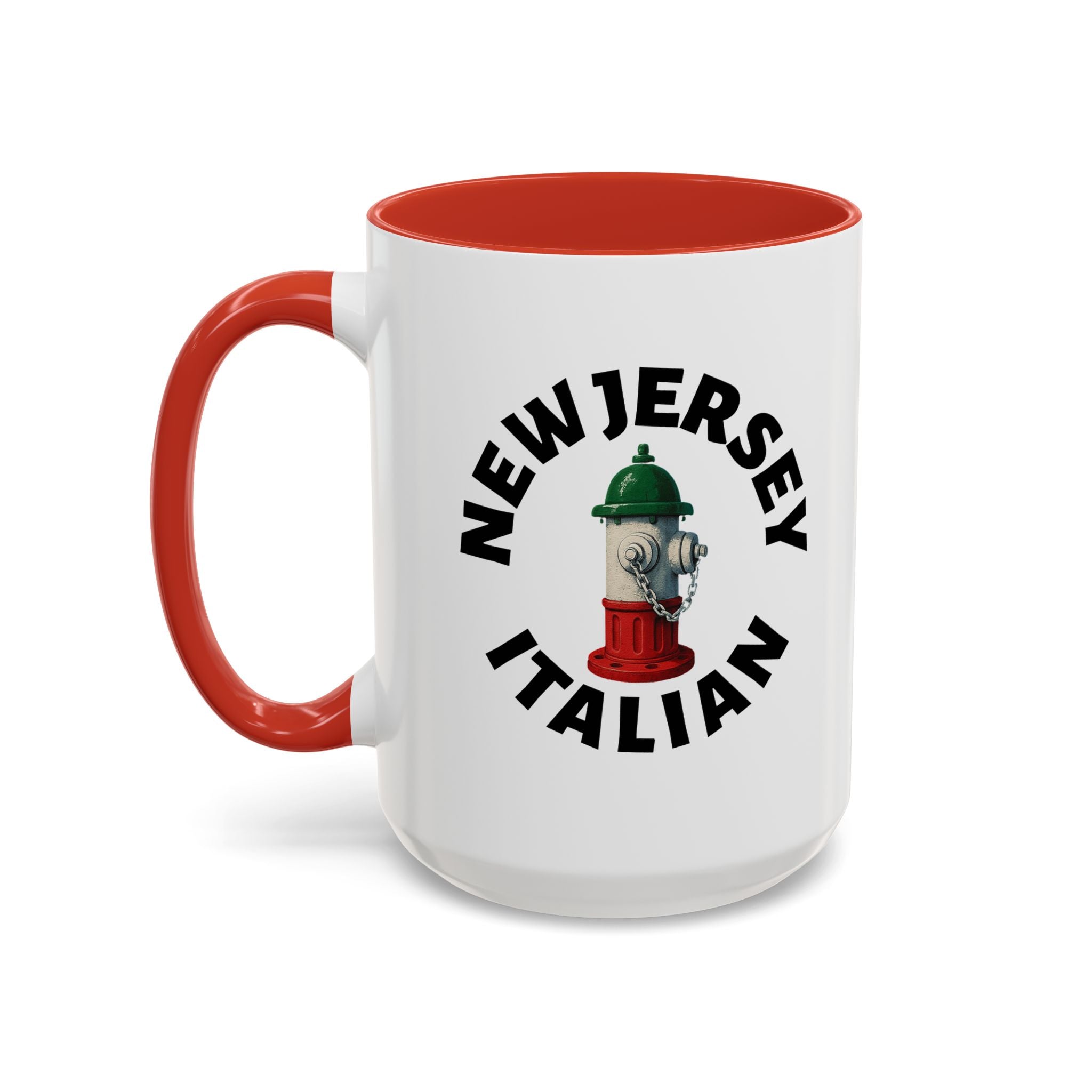 New Jersey Coffee Mug with Fire Hydrant Design, Unique Gift for Italians, Fun Kitchen Decor