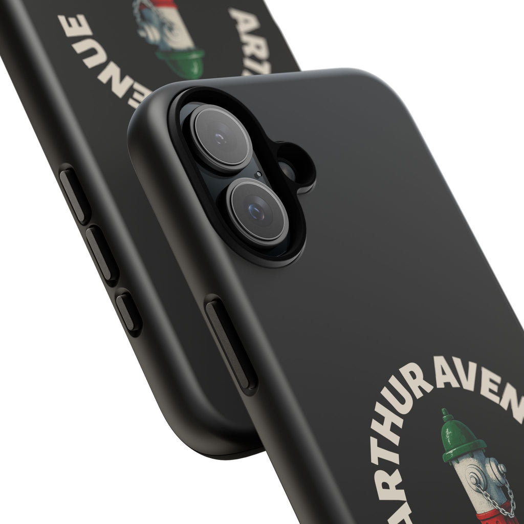 Arthur Avenue Italian Black Phone Case, Tough Cases for iPhone, Gift for Italians, Stylish Phone Cover, Unique Phone Accessory