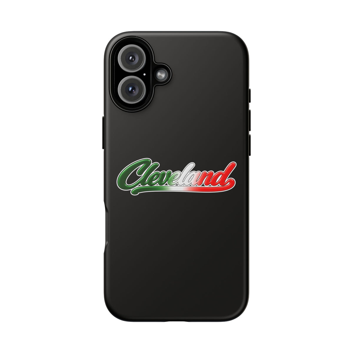 Cleveland Black Phone Case, Tough Cases for iPhone, Gift for Italians, Stylish Phone Cover, Unique Phone Accessory