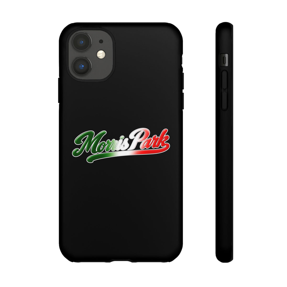 Morris Park Black Phone Case, Tough Cases for iPhone, Gift for Italians, Stylish Phone Cover, Unique Phone Accessory