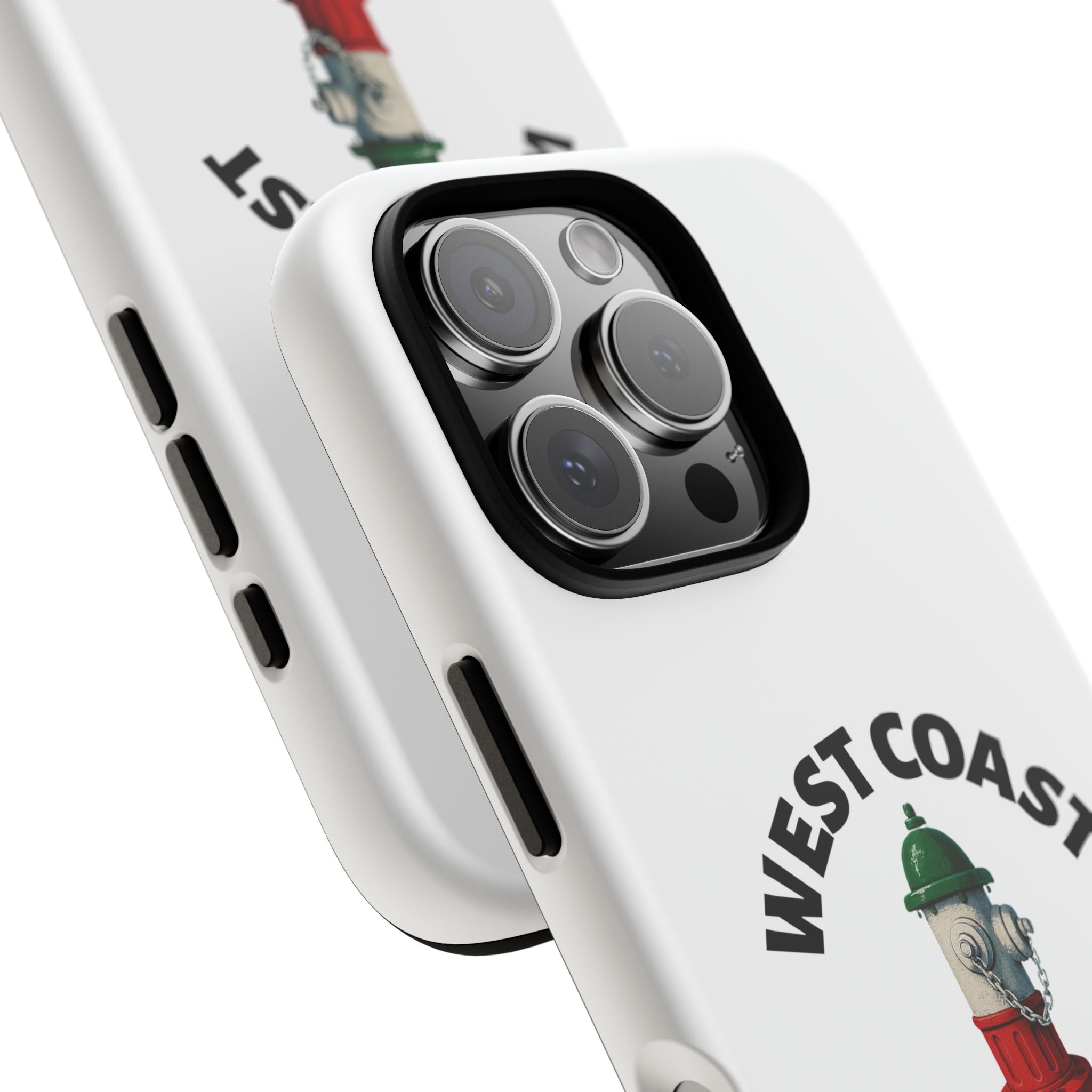 West Coast Italian White Phone Case, Urban Style Phone Cover, Tough Smartphone Case, Gift for Italian Heritage, Fun Streetwear Accessories