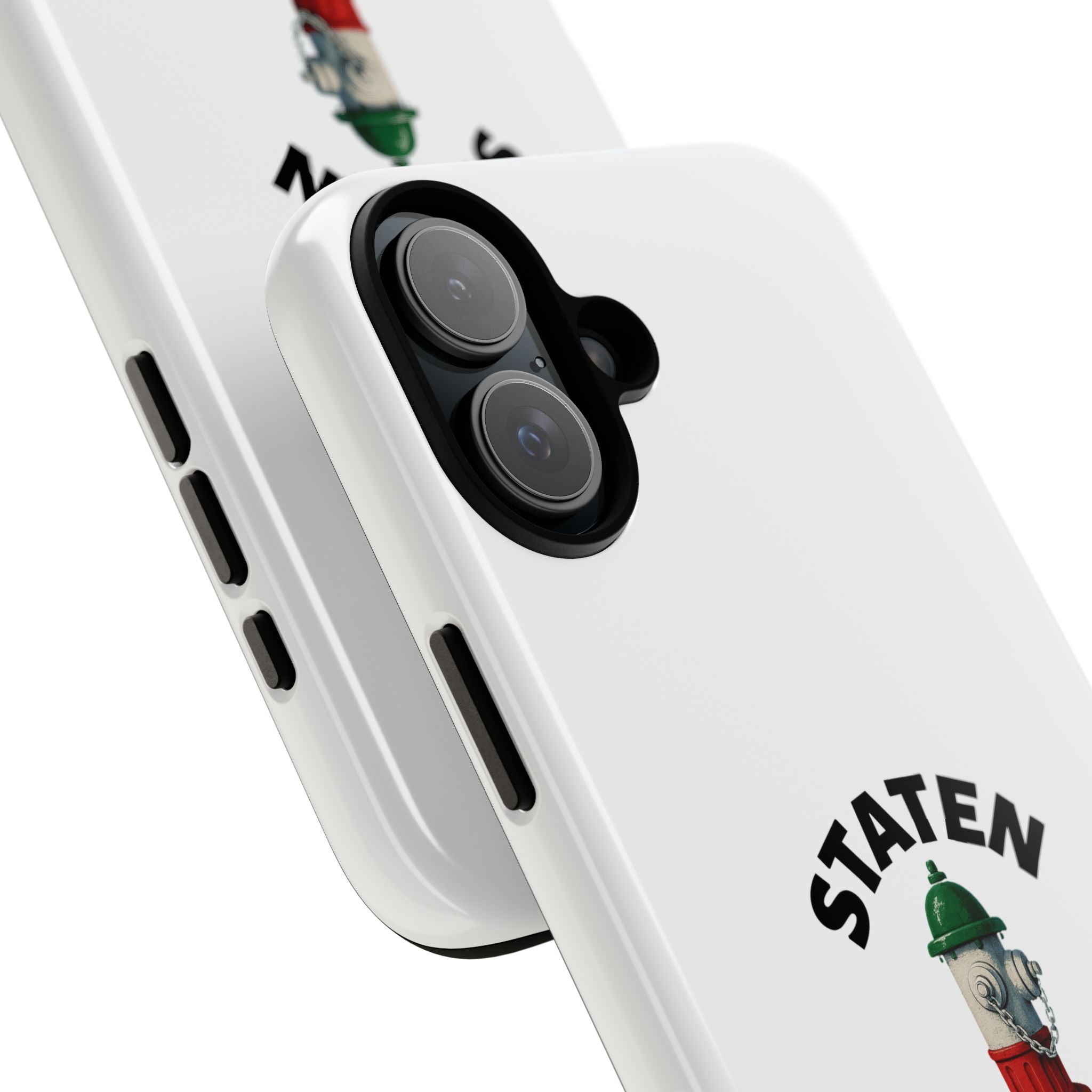 Staten Italy White Phone Case, Urban Style Phone Cover, Tough Smartphone Case, Gift for Italian Heritage, Fun Streetwear Accessories