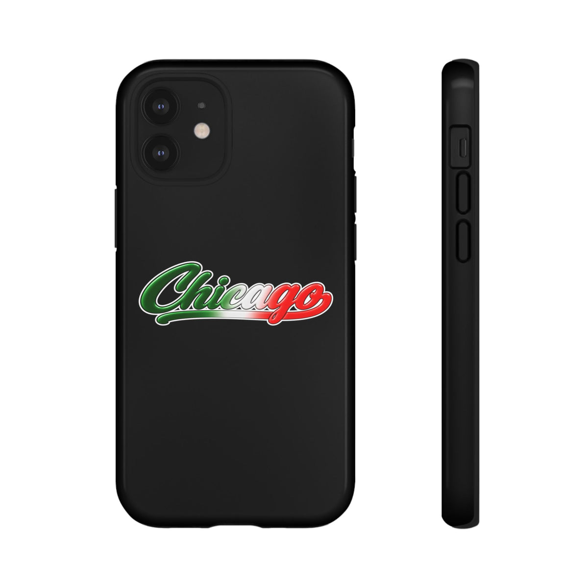 Chicago Black Phone Case, Tough Cases for iPhone, Gift for Italians, Stylish Phone Cover, Unique Phone Accessory
