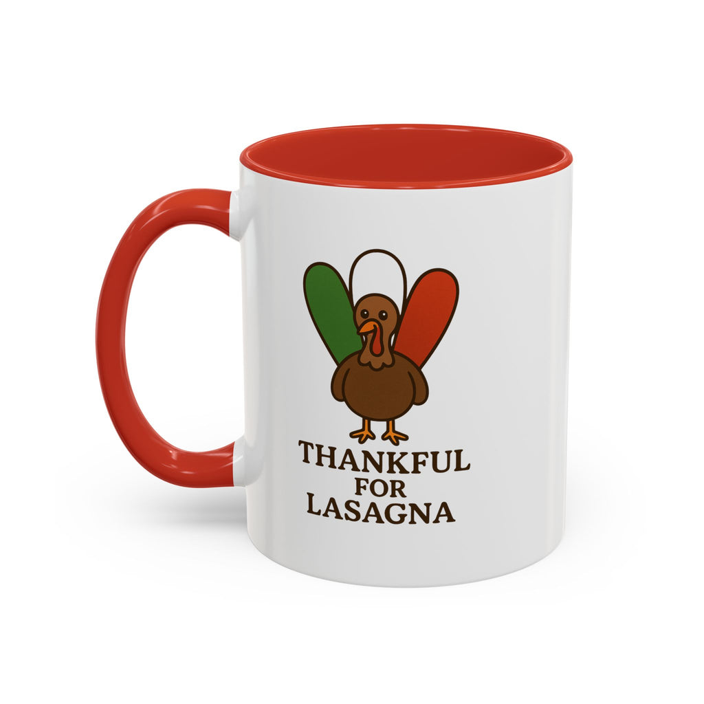 Thankful for Lasagna Coffee Mug, Unique Gift for Italians, Fun Kitchen Decor