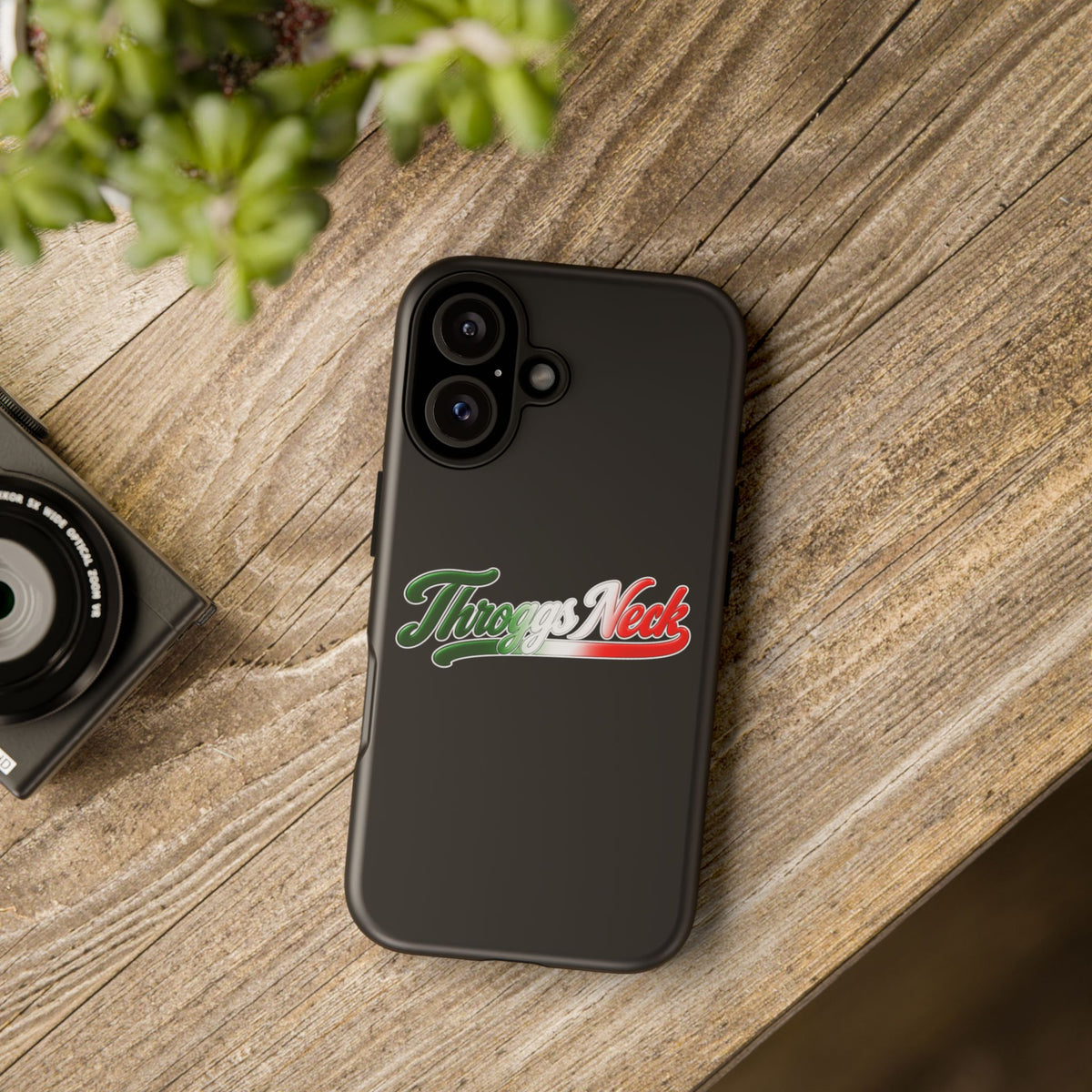 Throggs Neck Black Phone Case, Tough Cases for iPhone, Gift for Italians, Stylish Phone Cover, Unique Phone Accessory