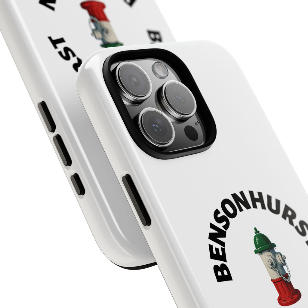 Bensonhurst Brooklyn White Phone Case, Urban Style Phone Cover, Tough Smartphone Case, Gift for Italian Heritage, Fun Streetwear Accessories