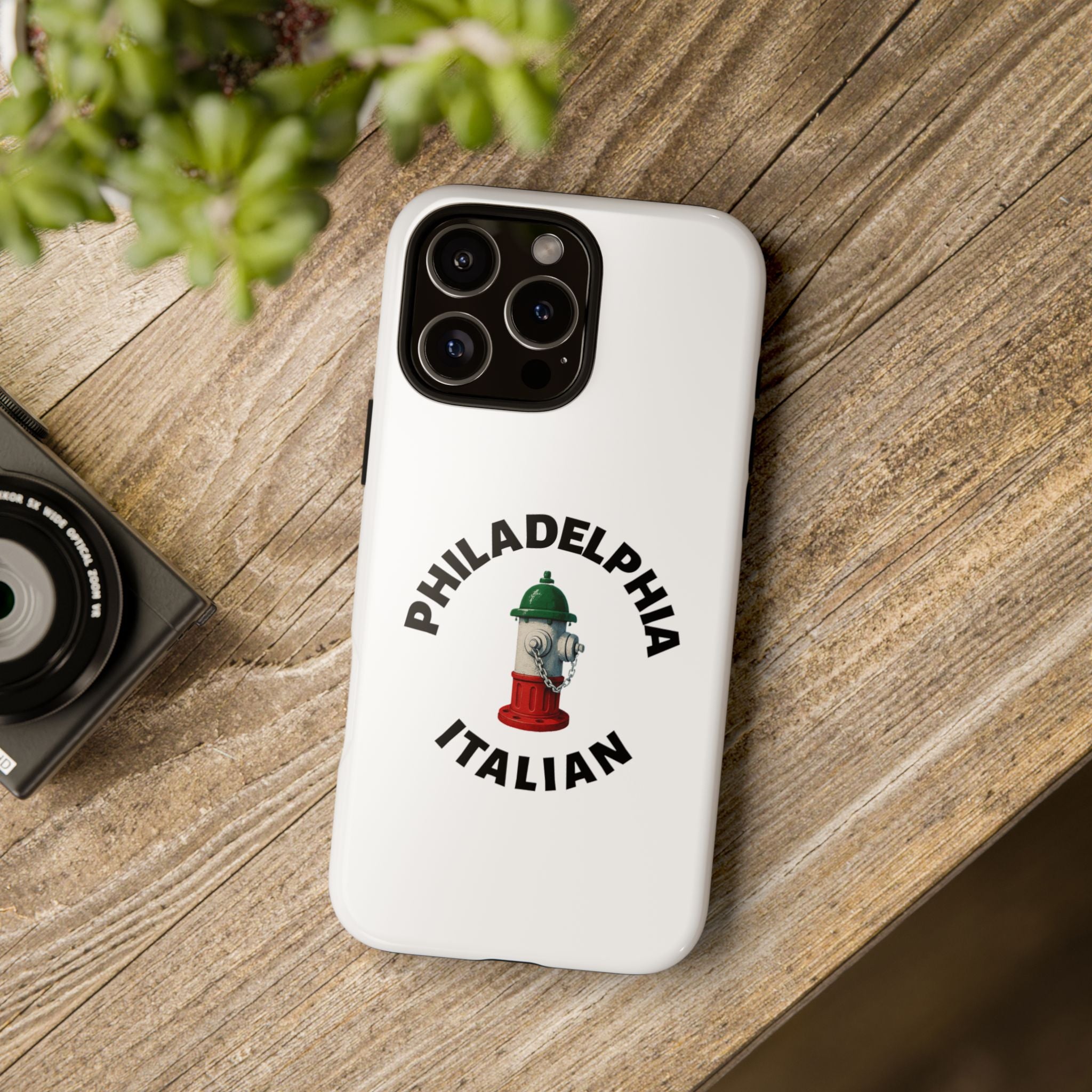 Philadelphia Italian White Phone Case, Urban Style Phone Cover, Tough Smartphone Case, Gift for Italian Heritage, Fun Streetwear Accessories