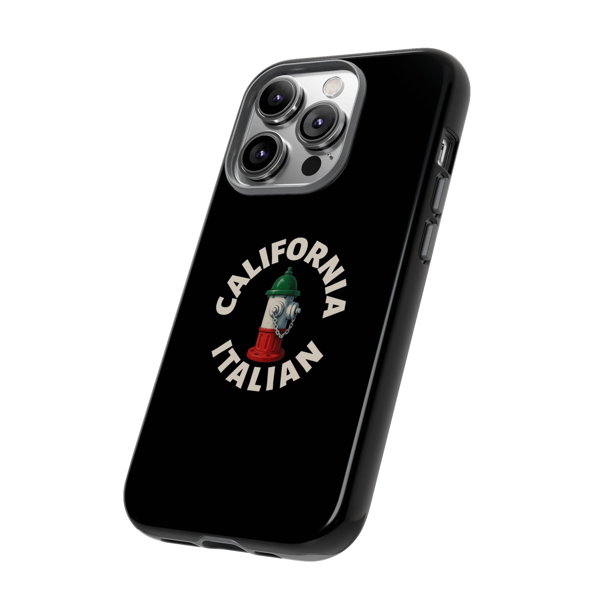 California Italian Black Phone Case, Tough Cases for iPhone, Gift for Italians, Stylish Phone Cover, Unique Phone Accessory