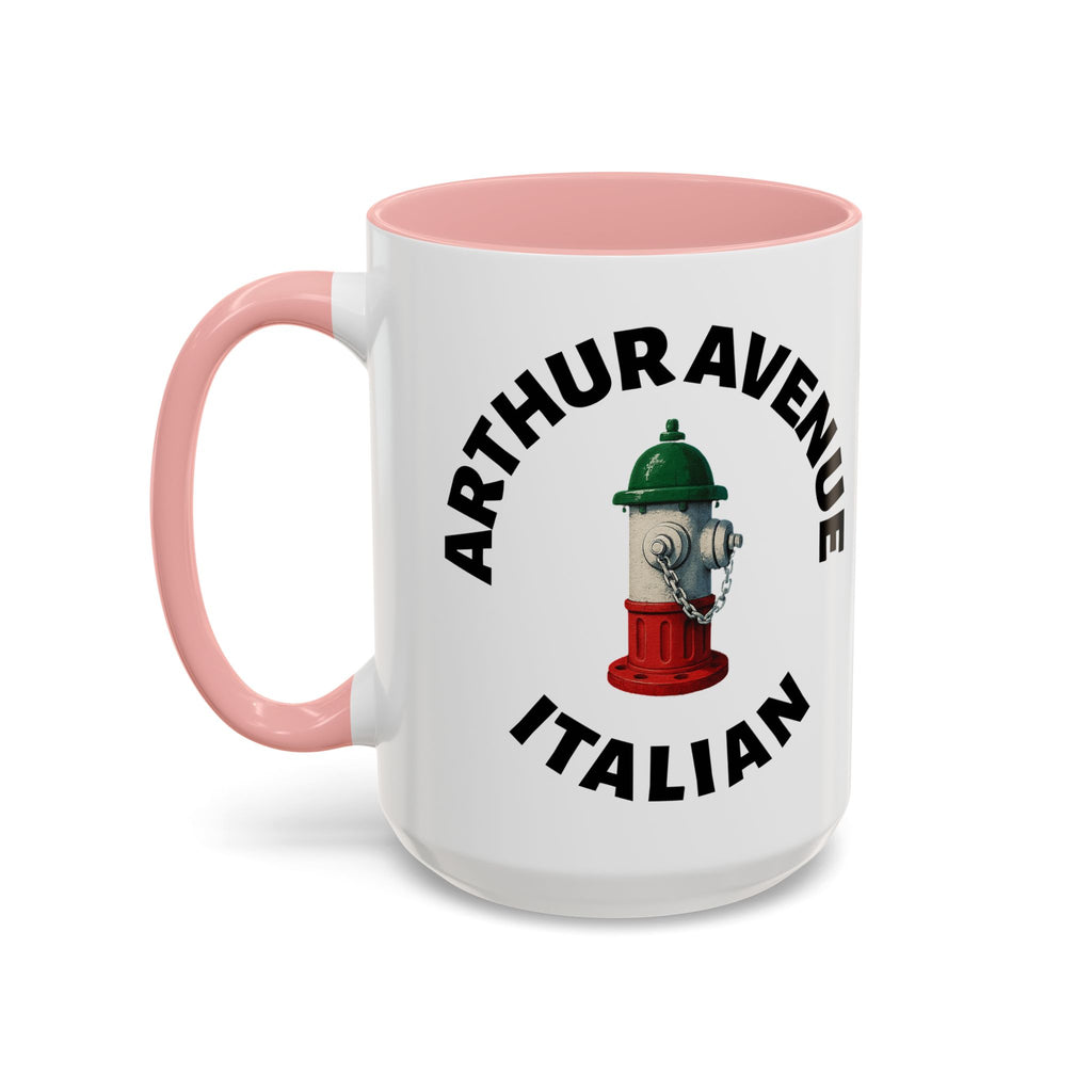 Arthur Avenue Coffee Mug with Fire Hydrant Design, Unique Gift for Italians, Fun Kitchen Decor
