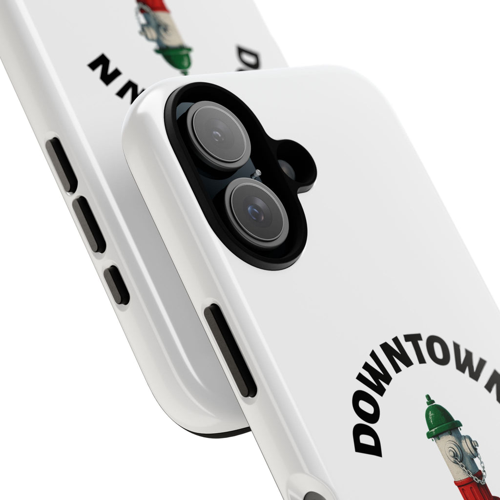 Downtown Brooklyn White Phone Case, Urban Style Phone Cover, Tough Smartphone Case, Gift for Italian Heritage, Fun Streetwear Accessories