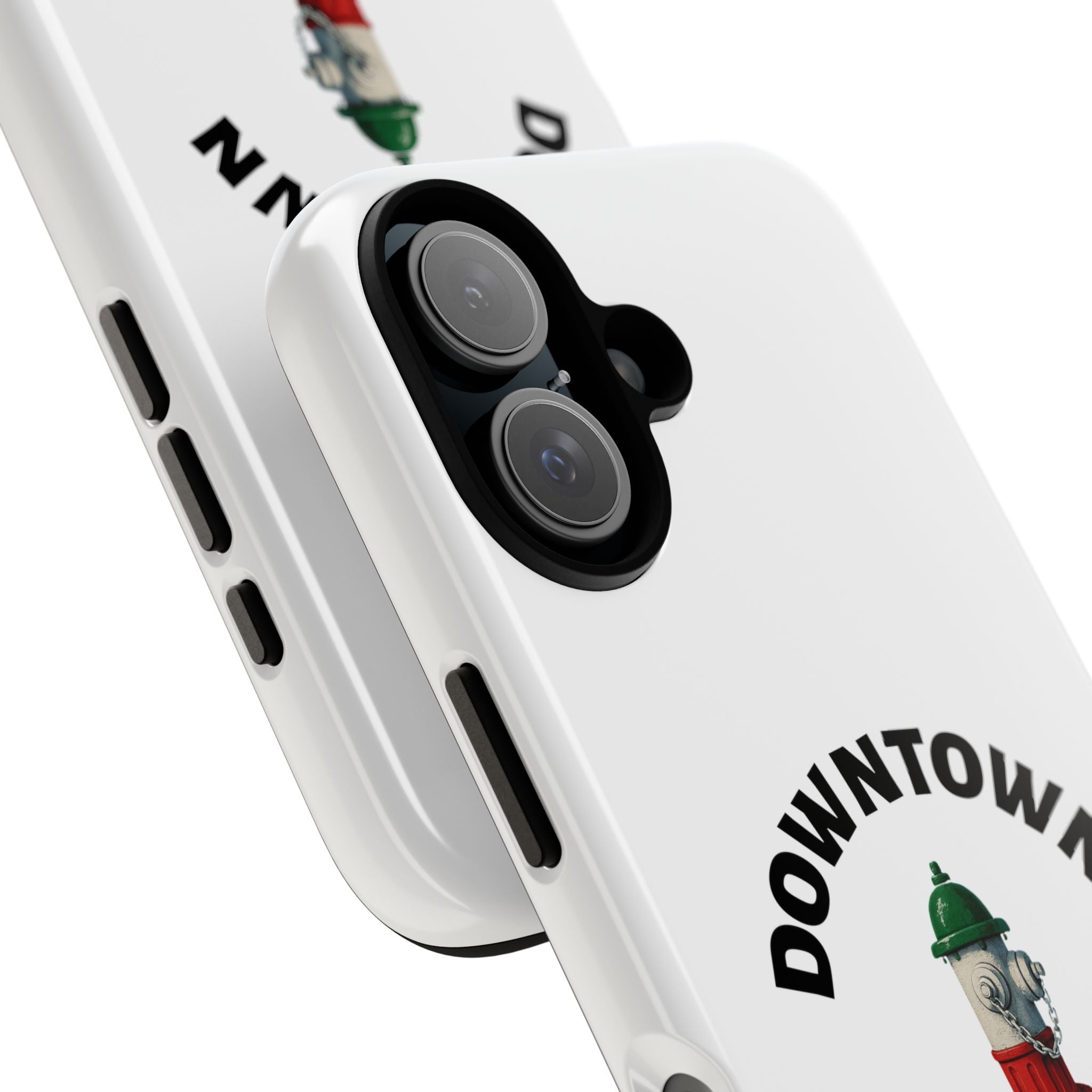 Downtown Brooklyn White Phone Case, Urban Style Phone Cover, Tough Smartphone Case, Gift for Italian Heritage, Fun Streetwear Accessories
