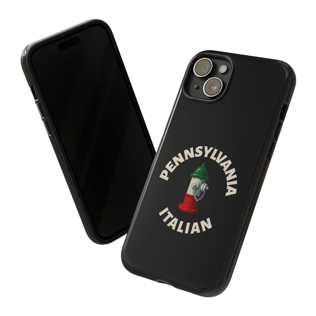 Pennsylvania Italian Black Phone Case, Tough Cases for iPhone, Gift for Italians, Stylish Phone Cover, Unique Phone Accessory