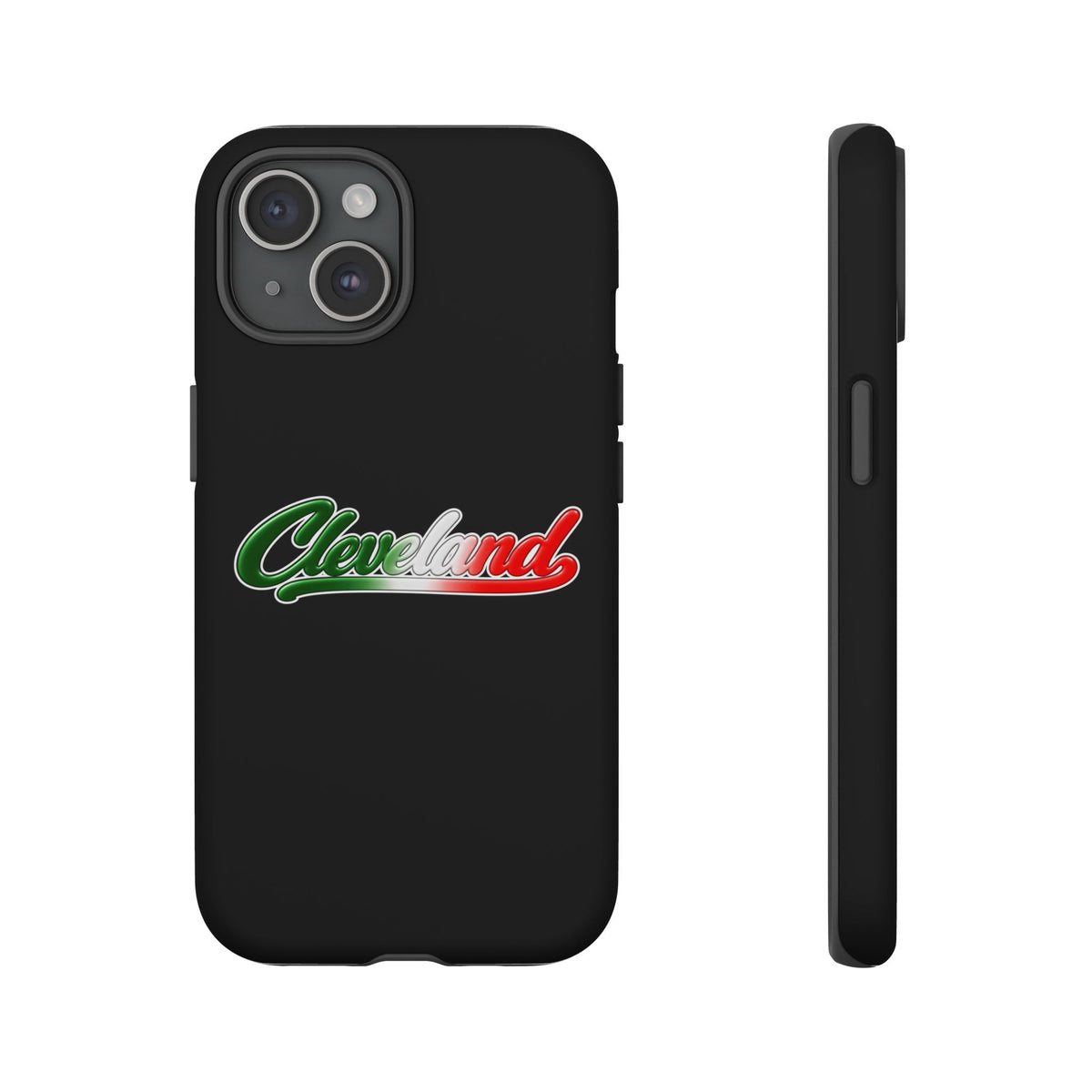 Cleveland Black Phone Case, Tough Cases for iPhone, Gift for Italians, Stylish Phone Cover, Unique Phone Accessory