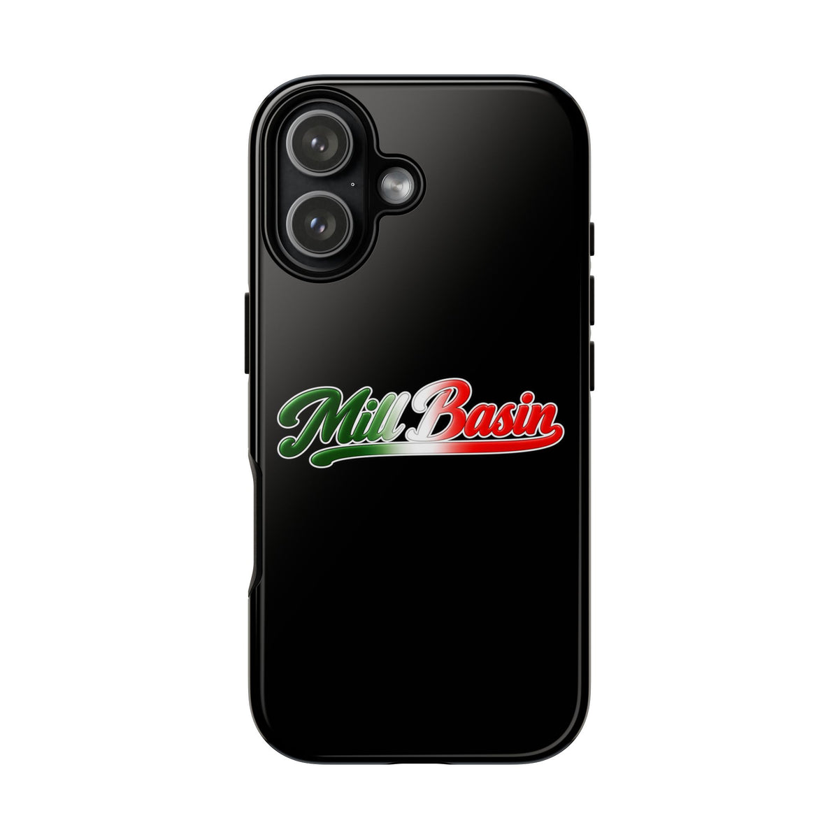 Mill Basin Black Phone Case, Tough Cases for iPhone, Gift for Italians, Stylish Phone Cover, Unique Phone Accessory