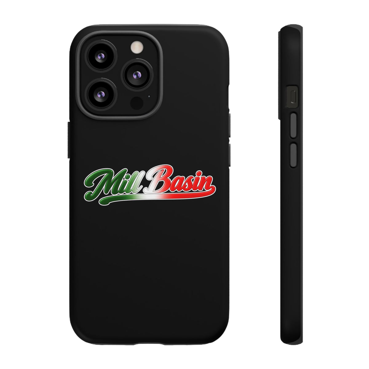 Mill Basin Black Phone Case, Tough Cases for iPhone, Gift for Italians, Stylish Phone Cover, Unique Phone Accessory