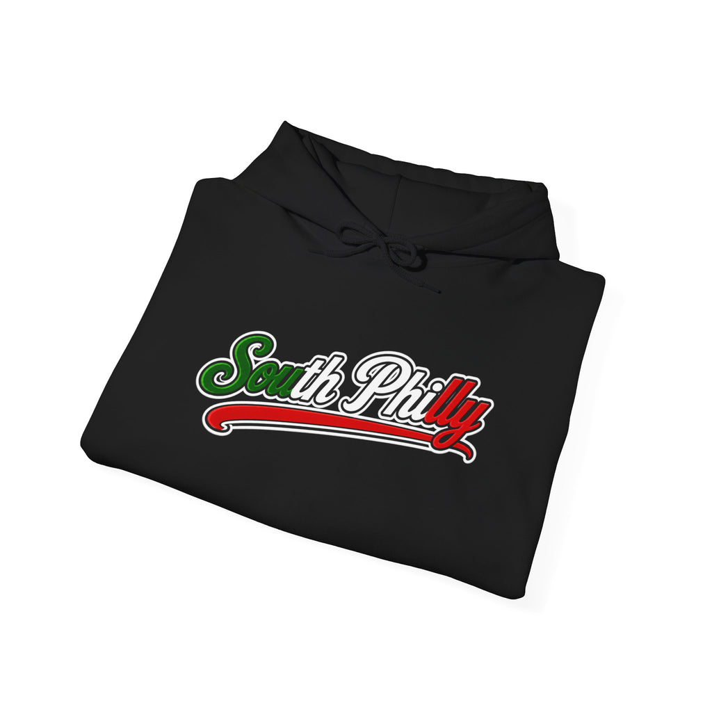 South Philly Hoodie — Italian Flag Script Pullover