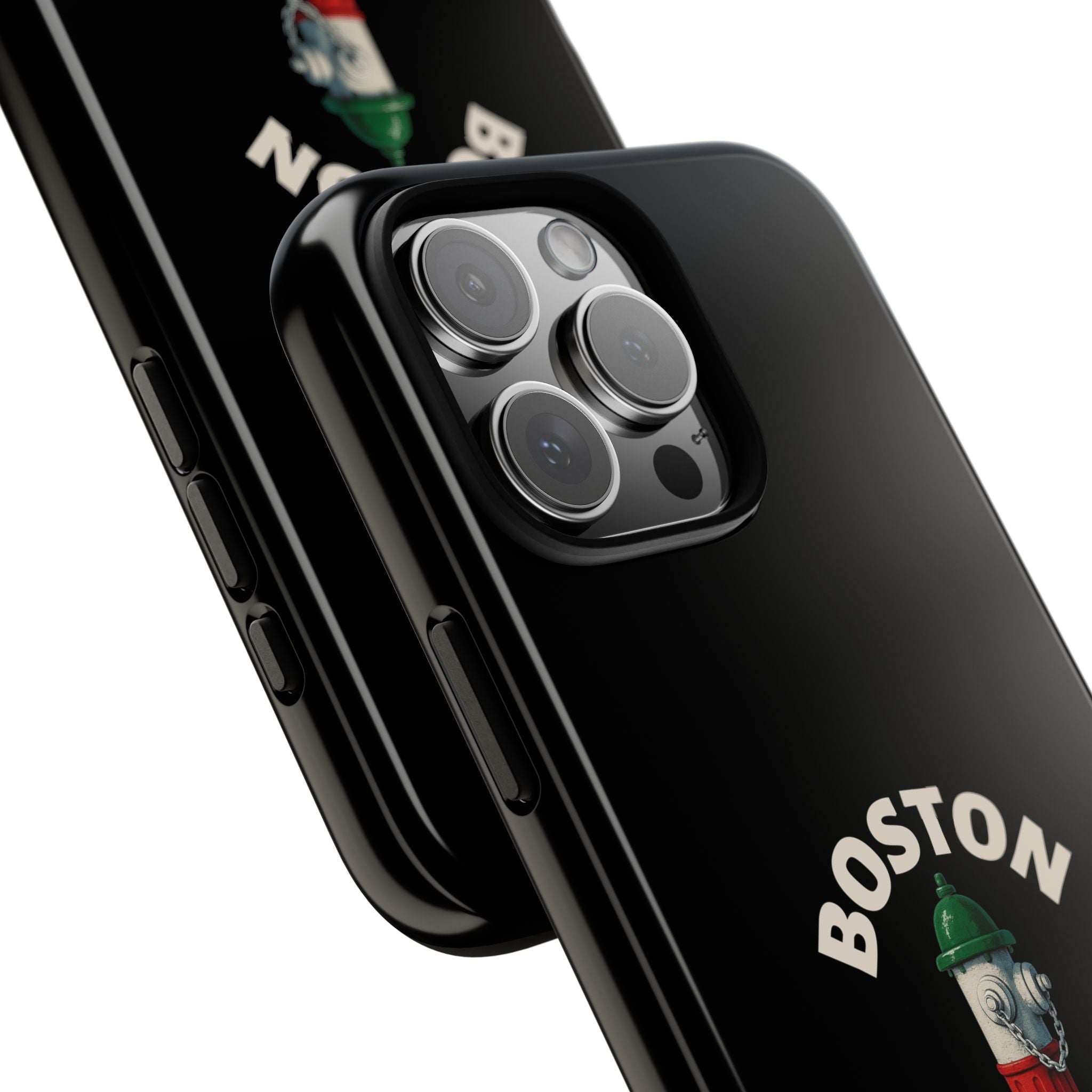 Boston Italian Black Phone Case, Tough Cases for iPhone, Gift for Italians, Stylish Phone Cover, Unique Phone Accessory