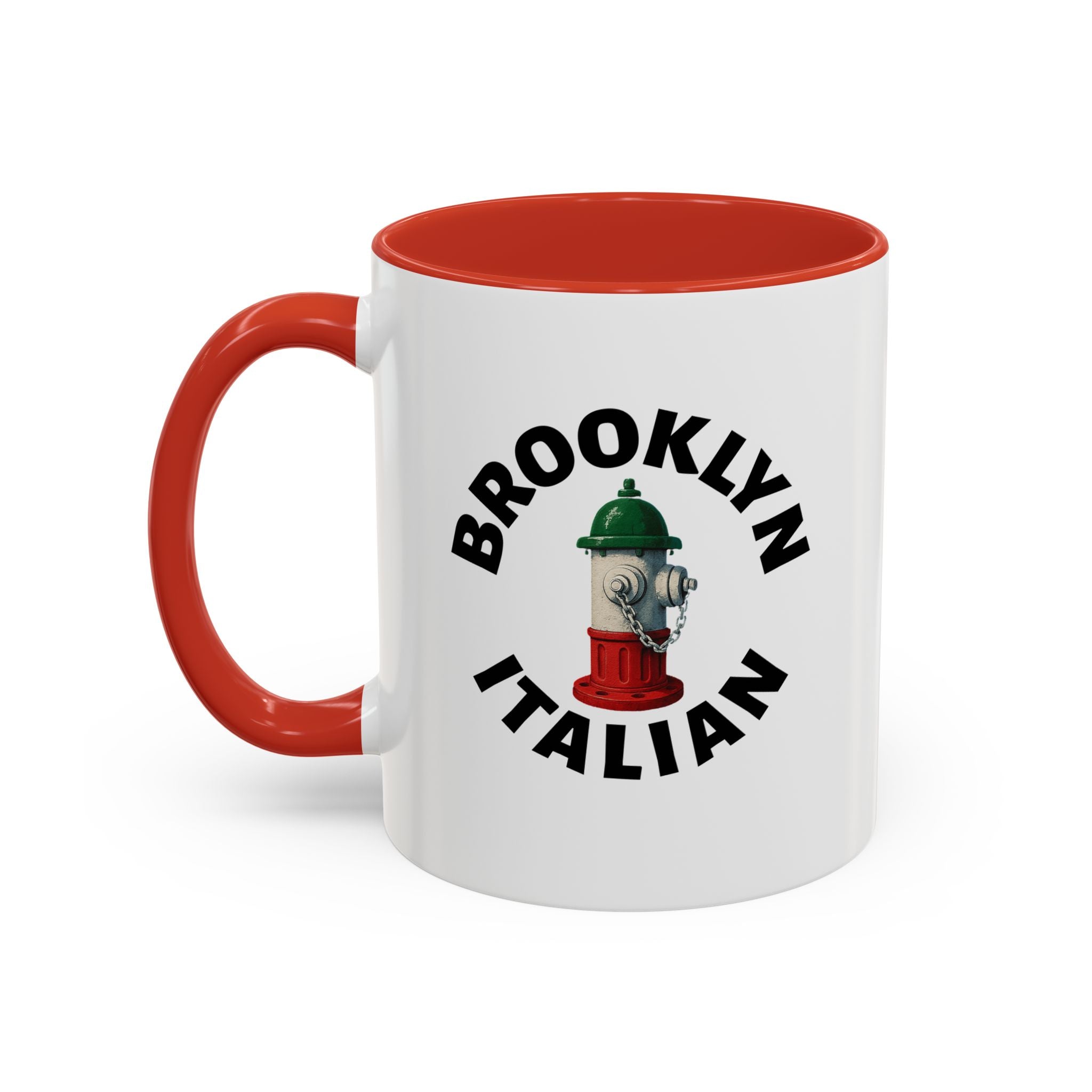 Brooklyn Coffee Mug with Fire Hydrant Design, Unique Gift for Italians, Fun Kitchen Decor