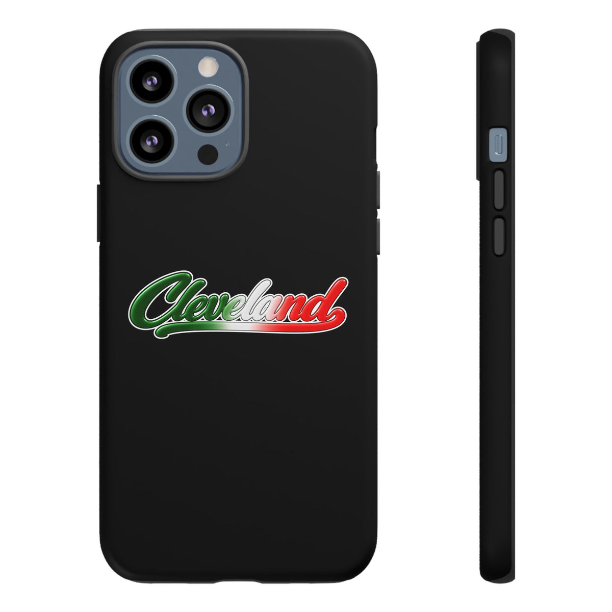 Cleveland Black Phone Case, Tough Cases for iPhone, Gift for Italians, Stylish Phone Cover, Unique Phone Accessory