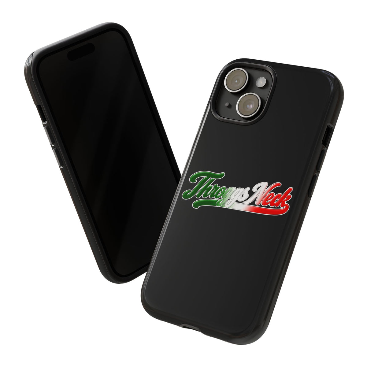 Throggs Neck Black Phone Case, Tough Cases for iPhone, Gift for Italians, Stylish Phone Cover, Unique Phone Accessory