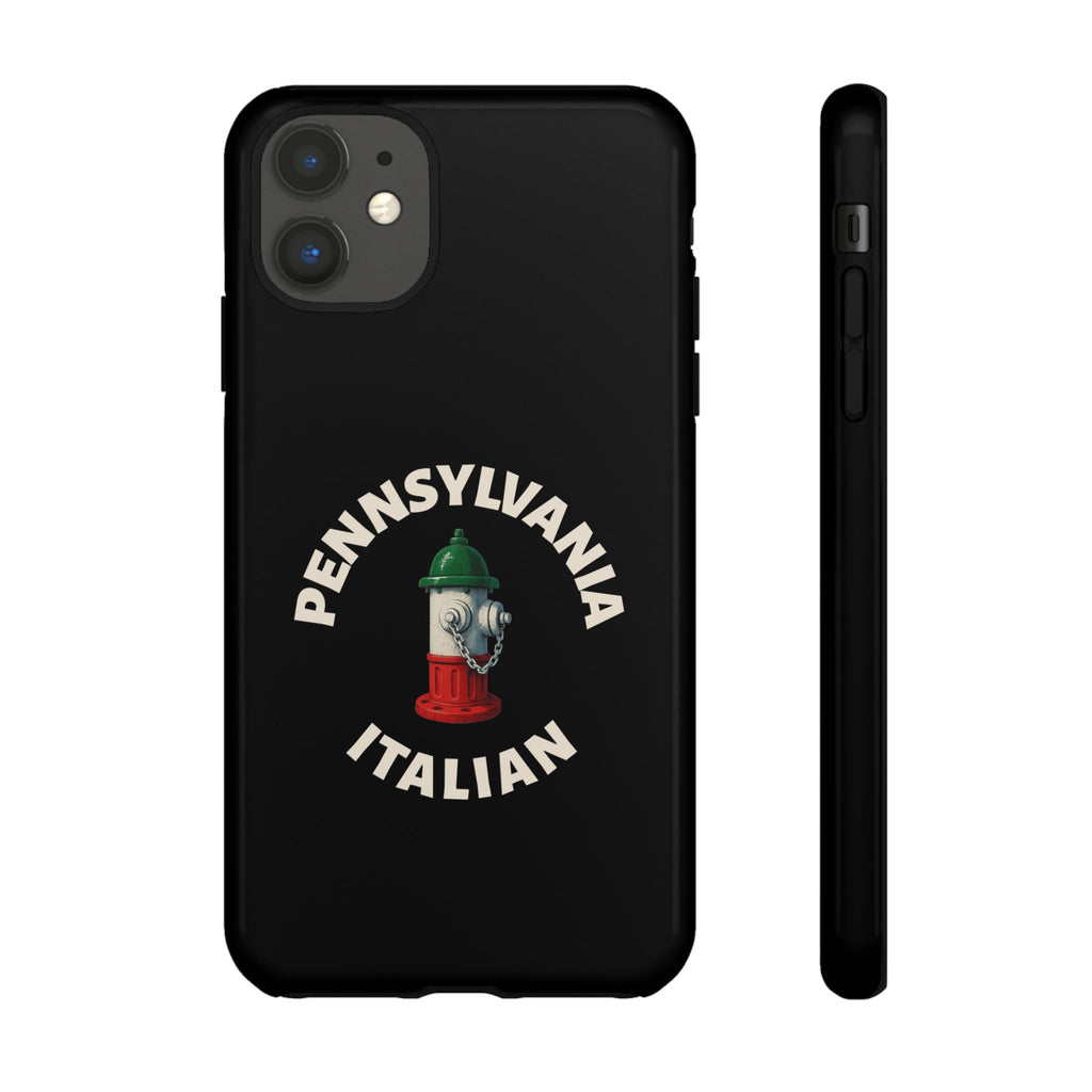 Pennsylvania Italian Black Phone Case, Tough Cases for iPhone, Gift for Italians, Stylish Phone Cover, Unique Phone Accessory