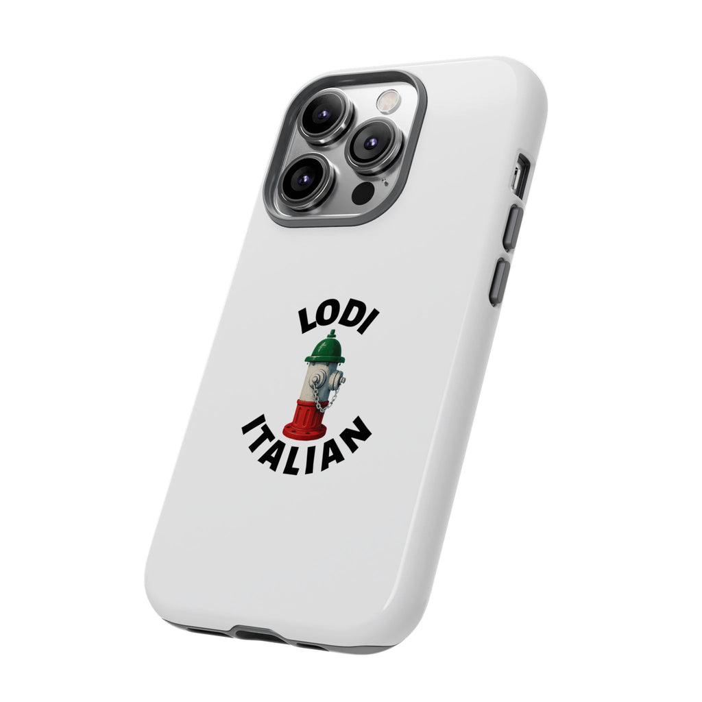 Lodi Italian White Phone Case, Urban Style Phone Cover, Tough Smartphone Case, Gift for Italian Heritage, Fun Streetwear Accessories