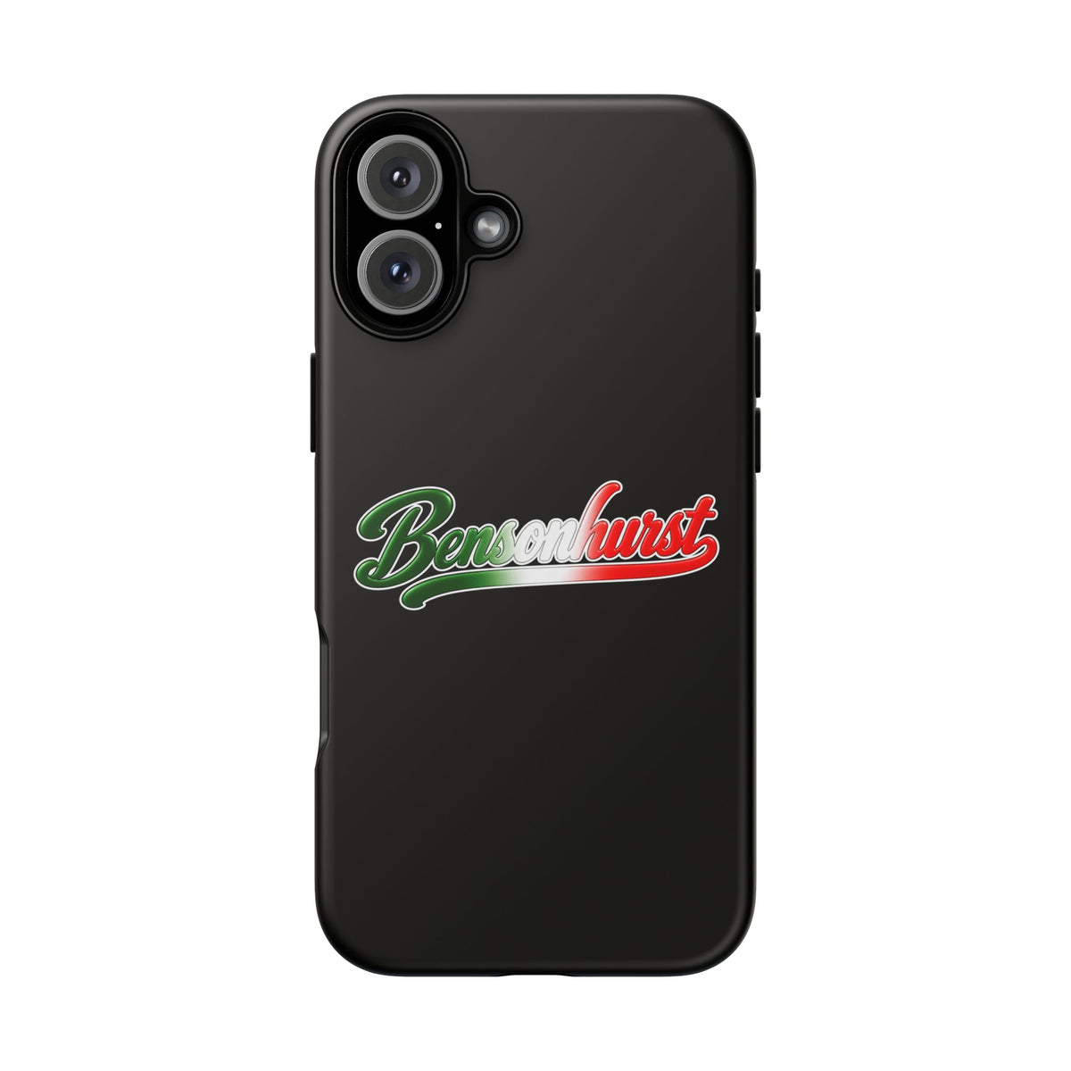 Bensonhurst Black Phone Case, Tough Cases for iPhone, Gift for Italians, Stylish Phone Cover, Unique Phone Accessory