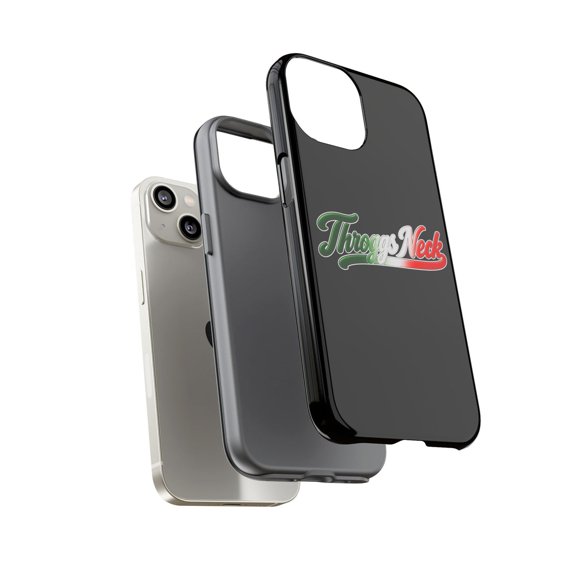 Throggs Neck Black Phone Case, Tough Cases for iPhone, Gift for Italians, Stylish Phone Cover, Unique Phone Accessory