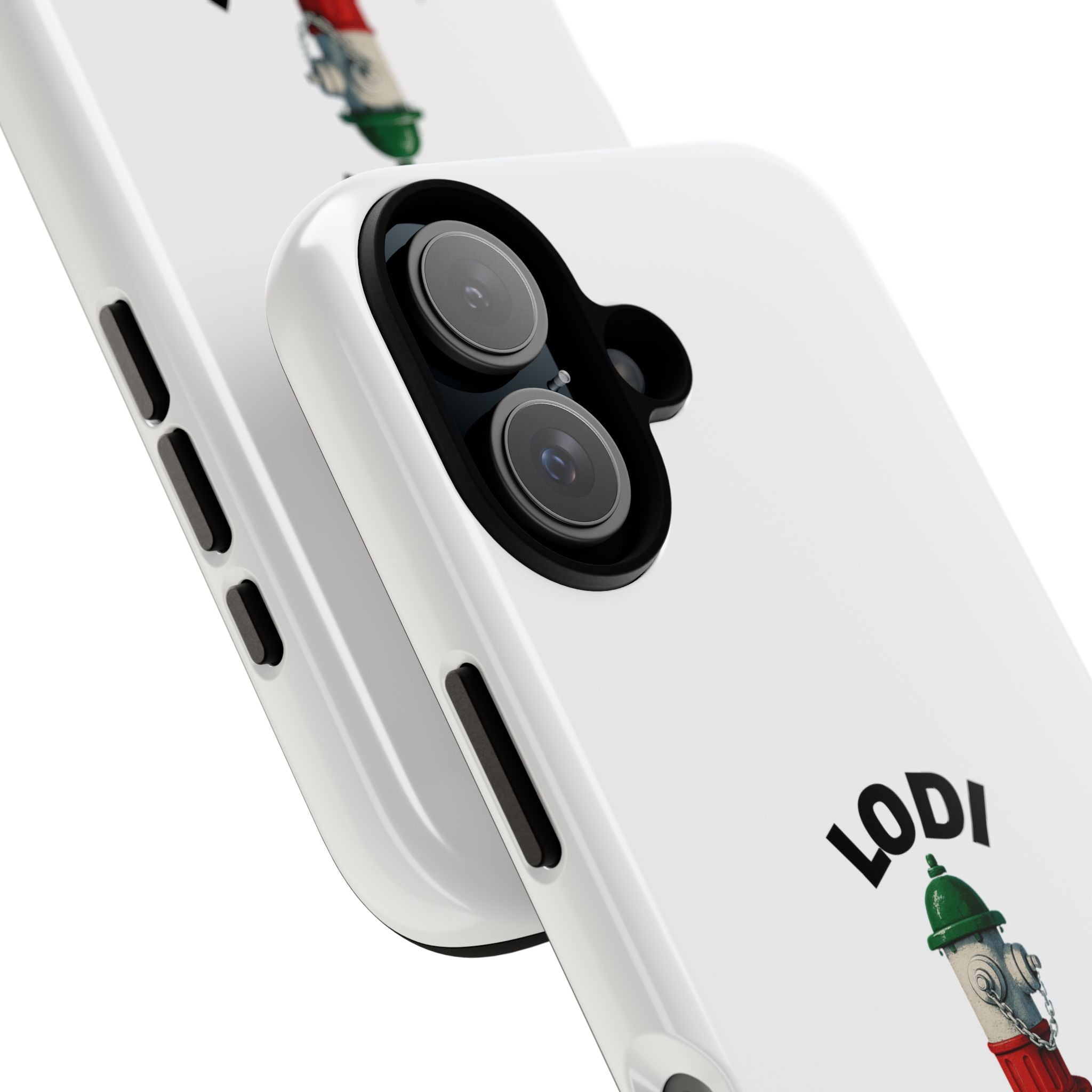 Lodi Italian White Phone Case, Urban Style Phone Cover, Tough Smartphone Case, Gift for Italian Heritage, Fun Streetwear Accessories