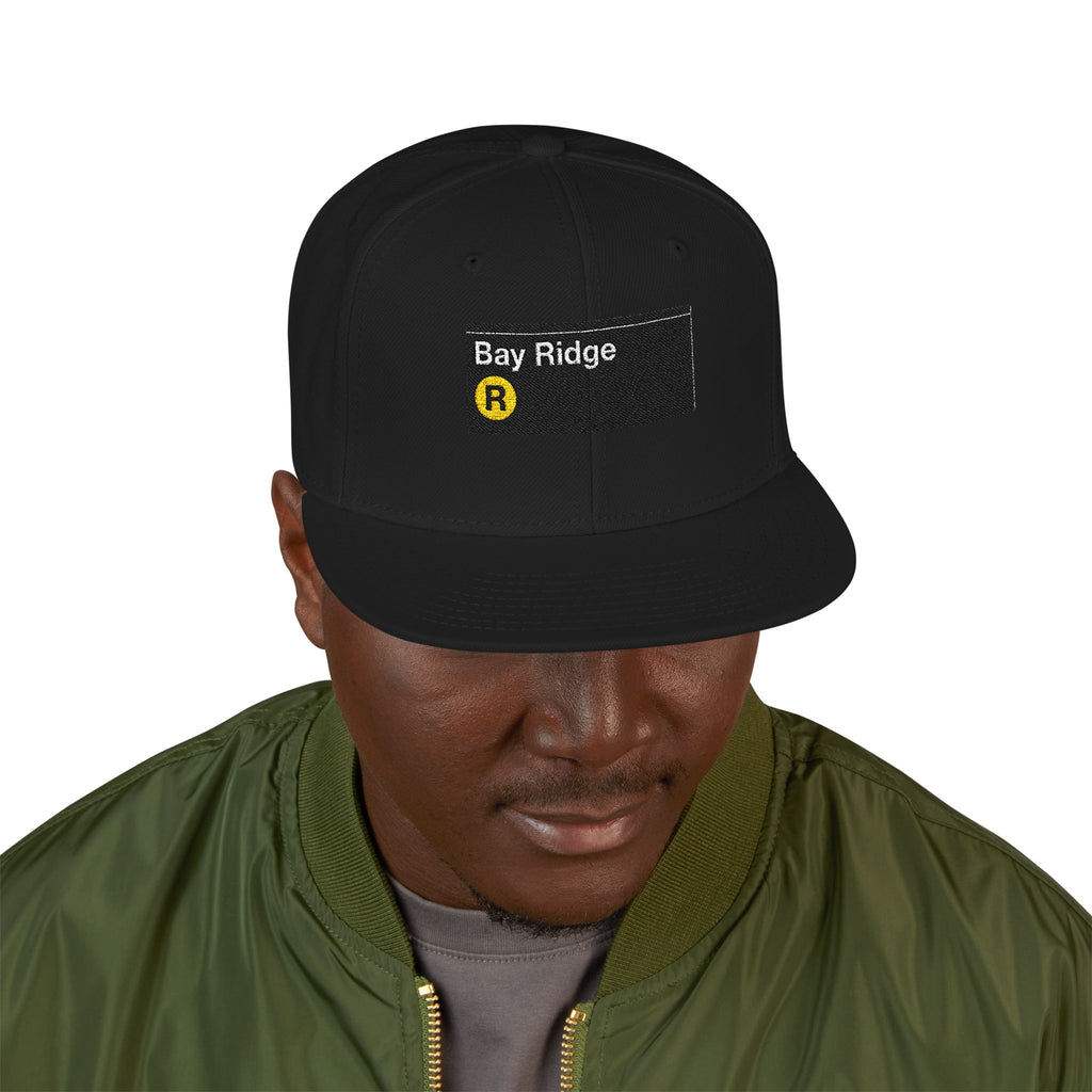 Bay Ridge Italian Embroidered Snapback Hat | Street Sign Patch Cap