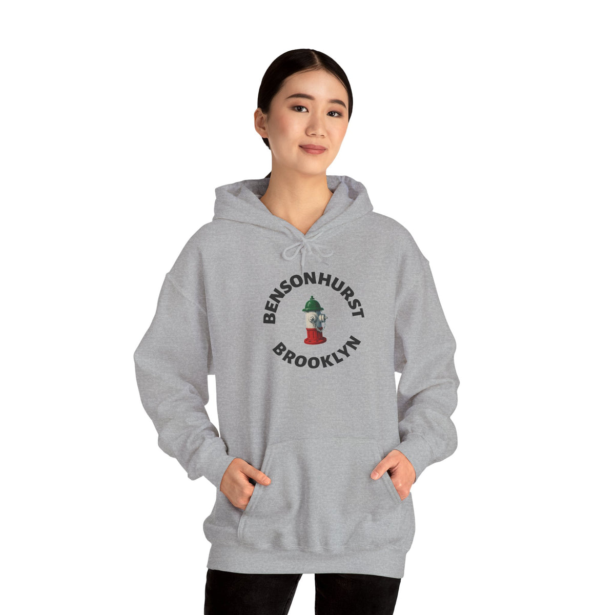 Bensonhurst Brooklyn Hoodie — Italian Flag Script Pullover