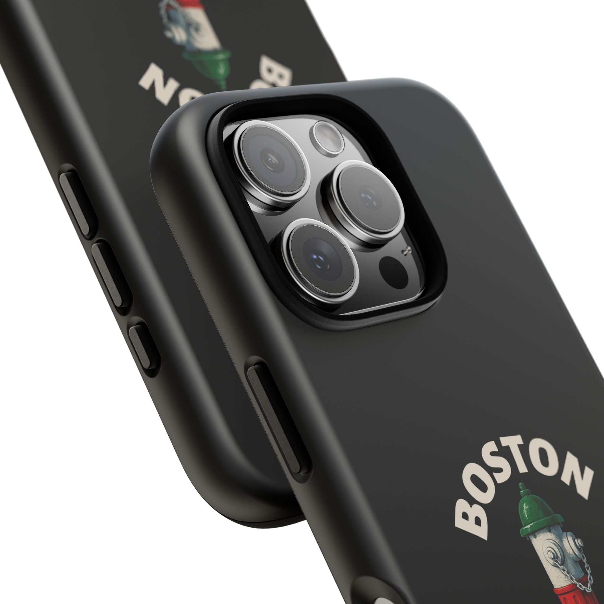 Boston Italian Black Phone Case, Tough Cases for iPhone, Gift for Italians, Stylish Phone Cover, Unique Phone Accessory
