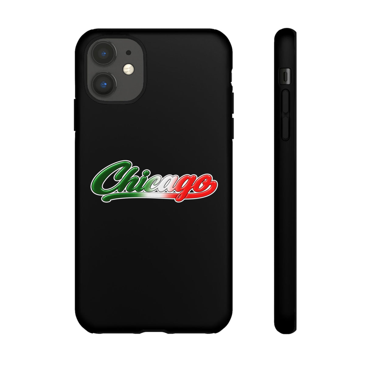 Chicago Black Phone Case, Tough Cases for iPhone, Gift for Italians, Stylish Phone Cover, Unique Phone Accessory