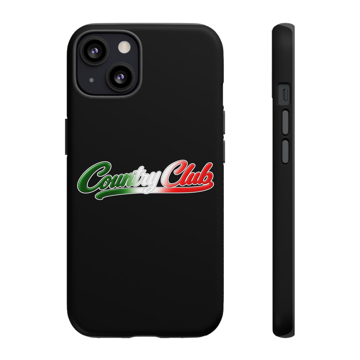 Country Club Black Phone Case, Tough Cases for iPhone, Gift for Italians, Stylish Phone Cover, Unique Phone Accessory