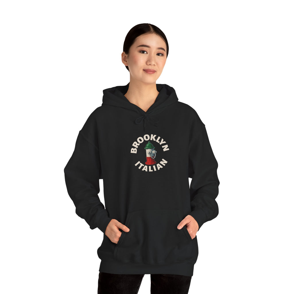 Brooklyn Italian Hoodie — Italian Flag Script Pullover