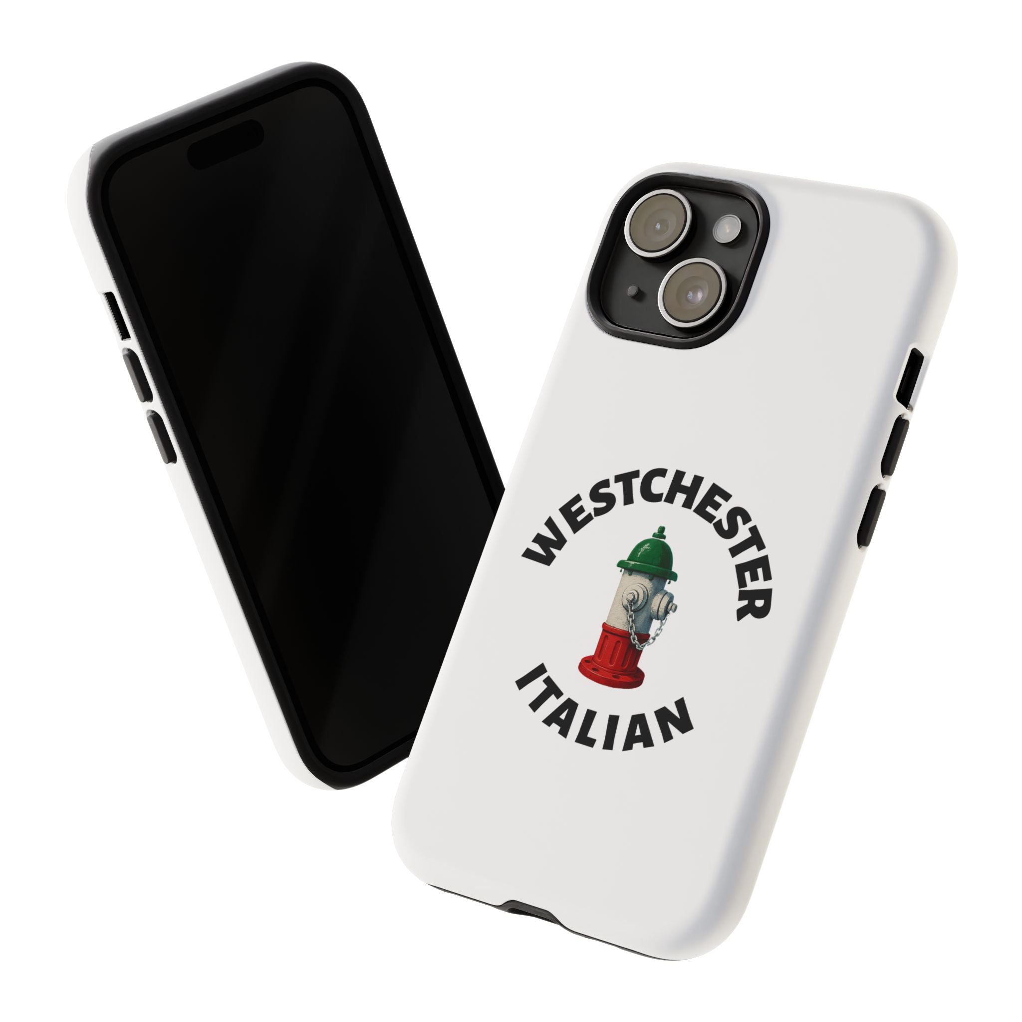Westchester Italian White Phone Case, Urban Style Phone Cover, Tough Smartphone Case, Gift for Italian Heritage, Fun Streetwear Accessories