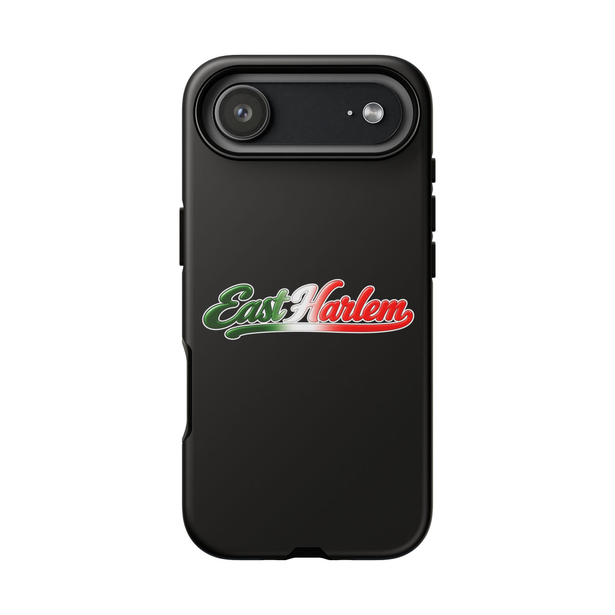 East Harlem Black Phone Case, Tough Cases for iPhone, Gift for Italians, Stylish Phone Cover, Unique Phone Accessory