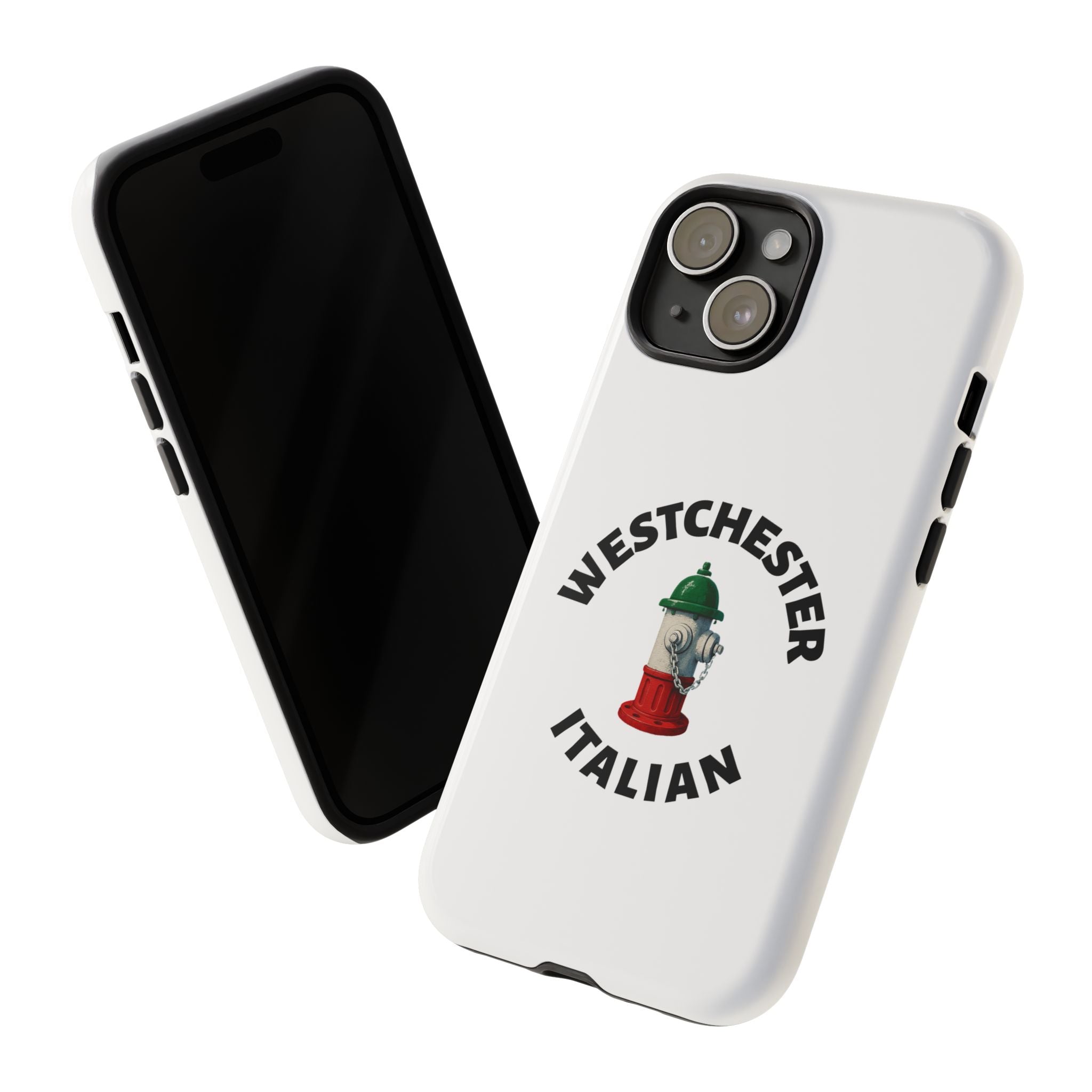 Westchester Italian White Phone Case, Urban Style Phone Cover, Tough Smartphone Case, Gift for Italian Heritage, Fun Streetwear Accessories